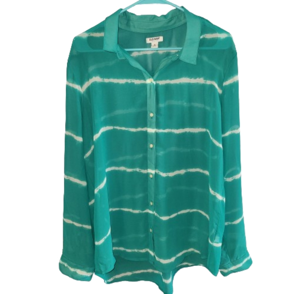 Old Navy sheer button up blouse